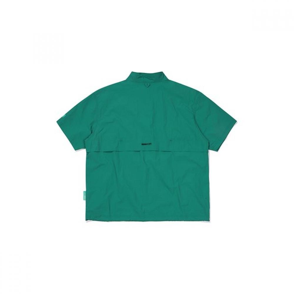 Patch Pocket Short Sleeve Anorak  Green  [23ss]