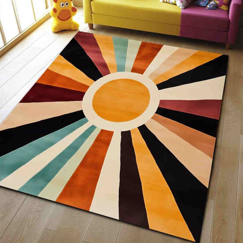

Ковер Sunset Rug Illustrated Mystic Rug Home Office Decor Modern Carpet Multi Color Mat Non Slip для гостиной, ванной комнаты, коврик для пола 40X60cm-16x24in