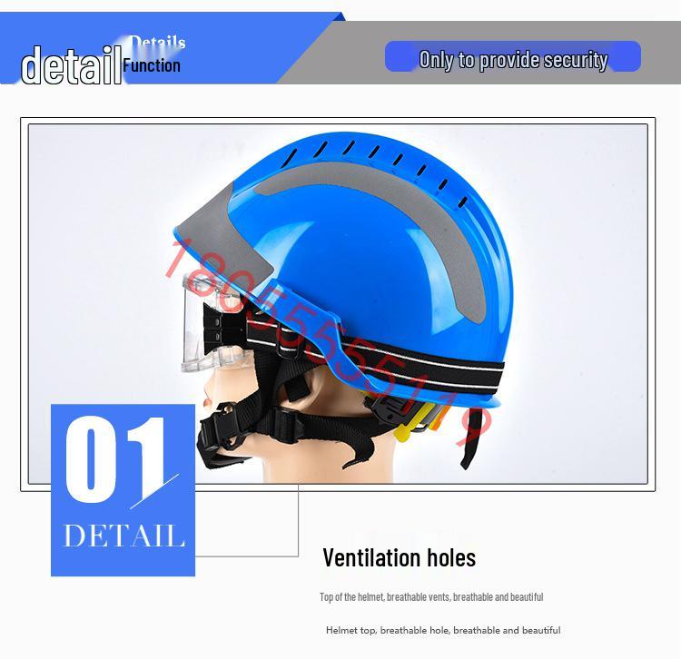 F2 Fireproof Rescue Helmet - Disaster Relief and Firefighting, High Temperature Resistant