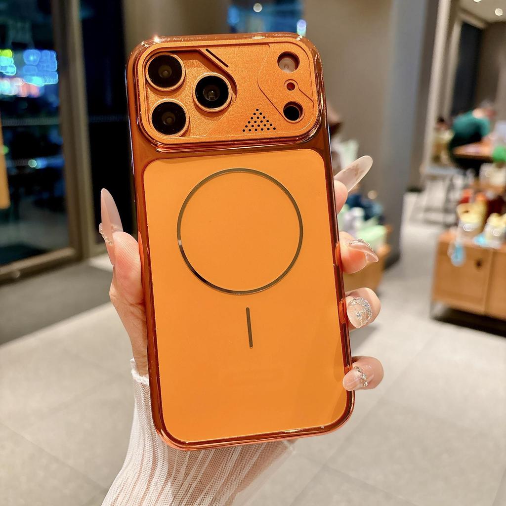 Mecha Plating Magnetic Case for iPhone 17 Pro Max - Transforms for iPhone 16, Drop-proof Protection