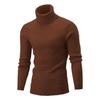 Men's Autumn/Winter 2025 High Neck Solid Color Cable Knit Sweater Pullover