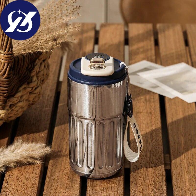 420 ml Smart Thermosflasche Wasser Digitale LED-Temperaturanzeige Kaffeetasse Tasse Edelstahl Camping Hydroflask Tragbare Thermoskannen Geschenke Student