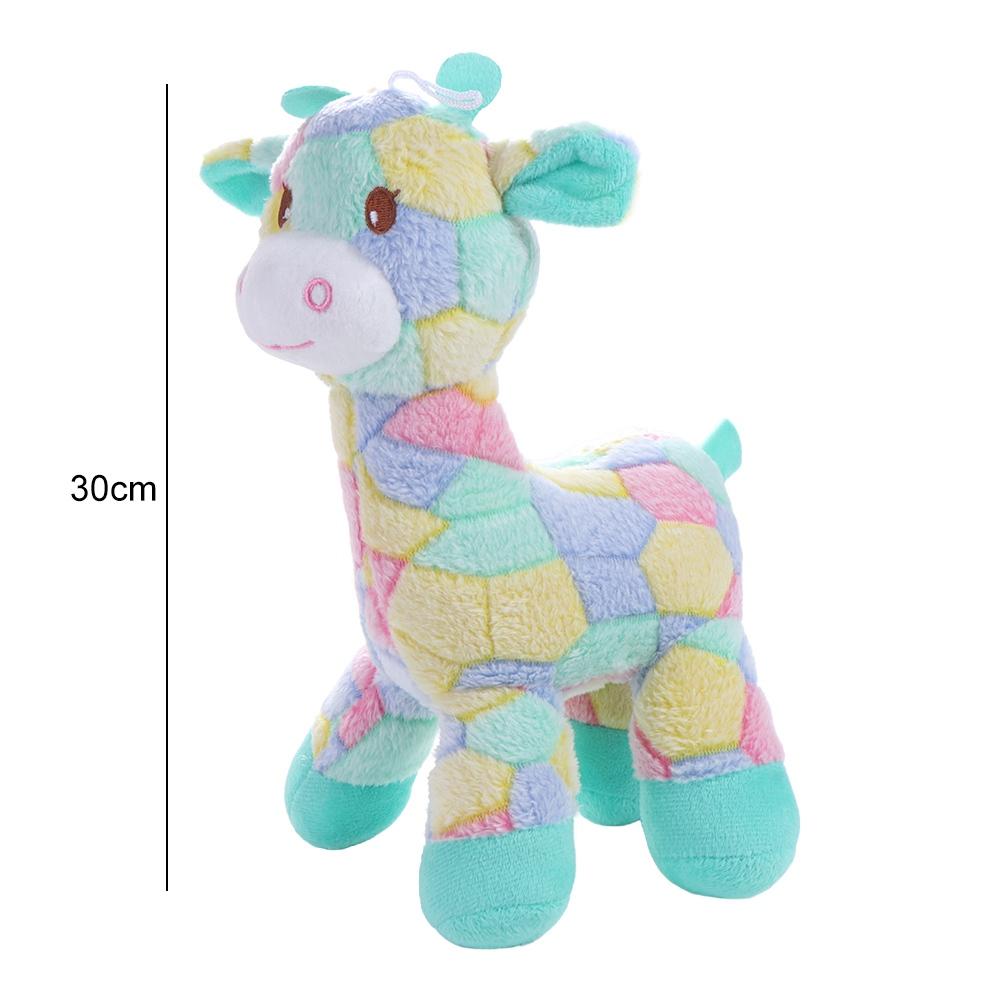 Stuffed for Christmas Soft Pillow Stuffed Toys Fawn Plush Toy Rainbow Giraffe Plush Giraffe Doll
