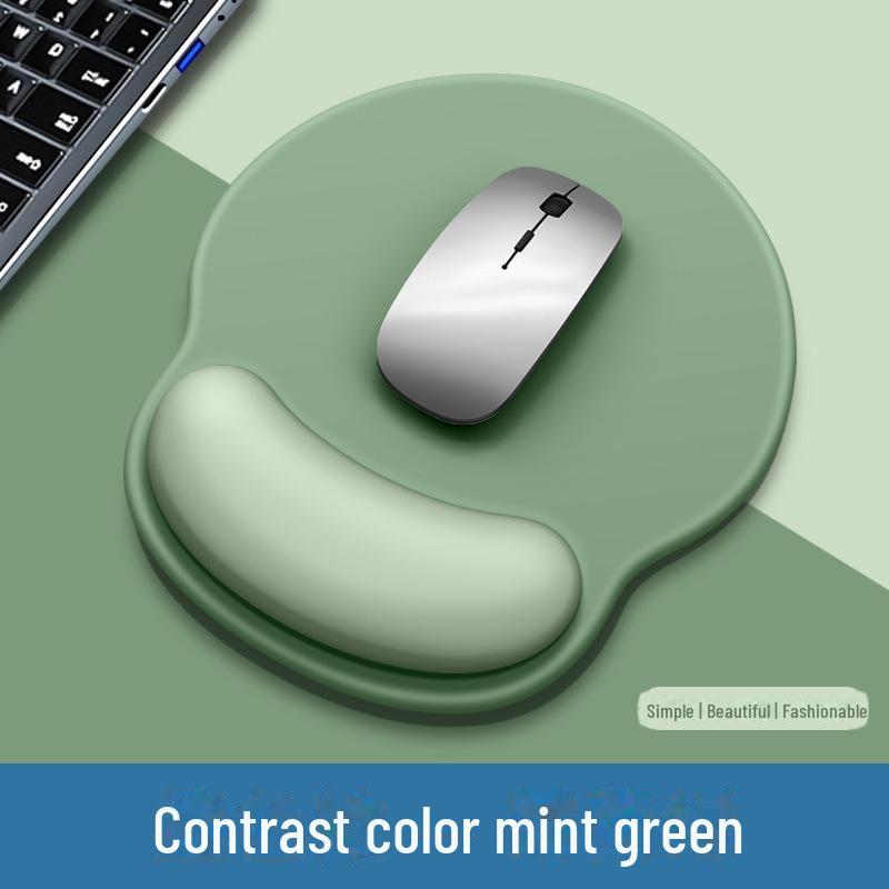 Gradient Logo Wrist Support Mouse Pad - Silicone Ergonomic Wrist Guard for Girls