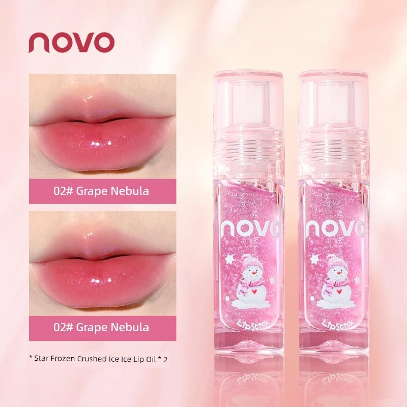 Novo Transparent Water Light Lip Gloss Full Lips Lip Essence Honey Lip Gloss Moisturizing Lip Gloss Moist Lipstick Water Light Genuine Goods