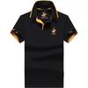 TrendHub Embroidery Men's Polo Shirts High Quality Short Sleeve Solid Color Cotton Male Tees