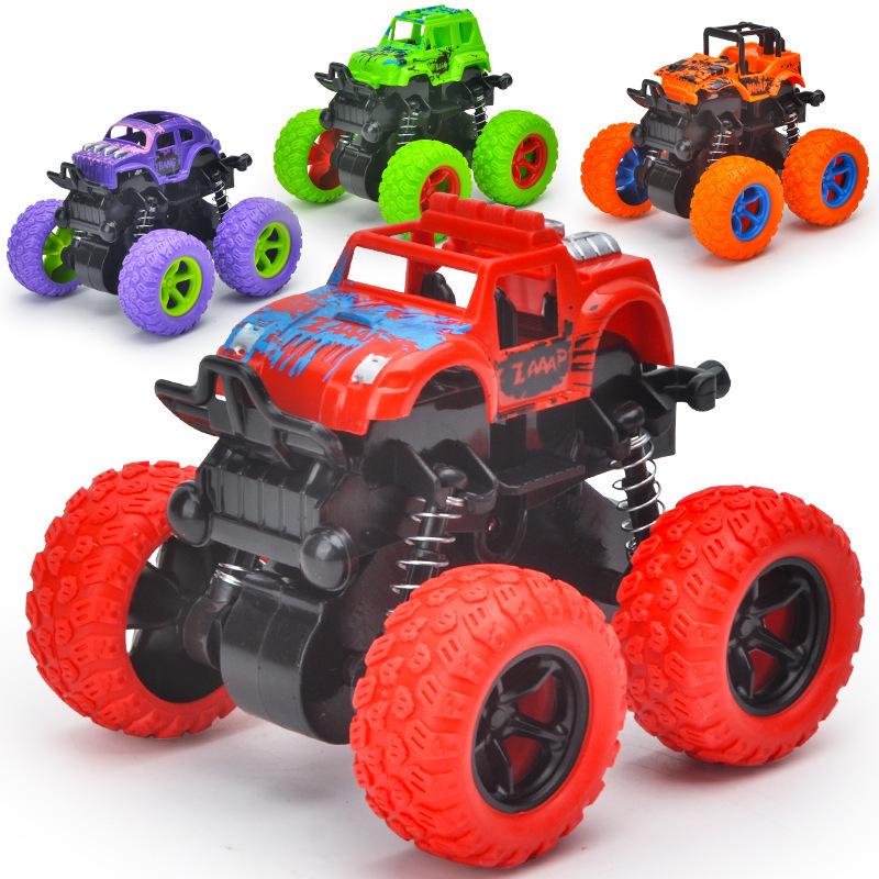 

Children s Engineering Toy Car: Pull-Back, 4WD Stunt Off-Road Vehicle