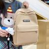 Schoolbag Solid Color Student Schoolbag High School Large Capacity Backpack Women's 1011 New Casual Simple Versatile Girls Backpack