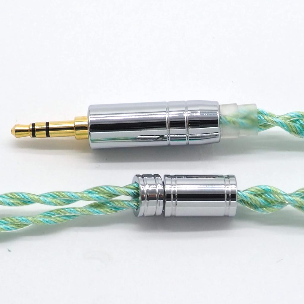 MMCX handmade cable copper wire graphene wire Earphone upgrade cable MMCX replacement cable Series []SoundsGood - 3.5mm 4-core Silver-plated + [Citrus