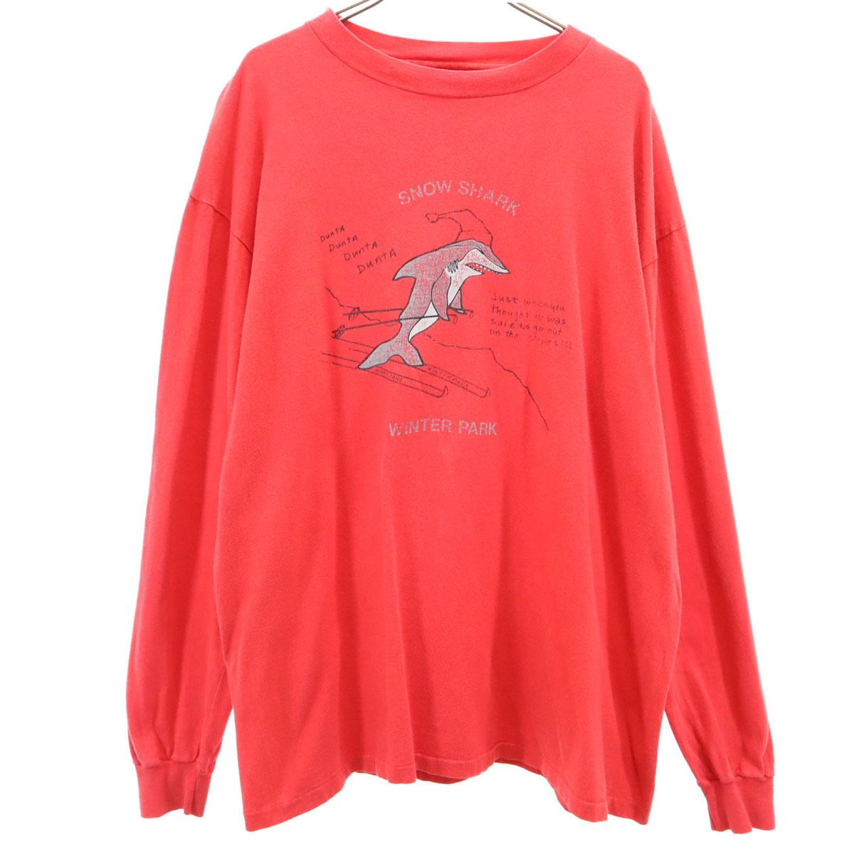 

Hanes 80s 90s BEEFY-T USA made old Long sleeve T-shirt XL Ron T Men s Used