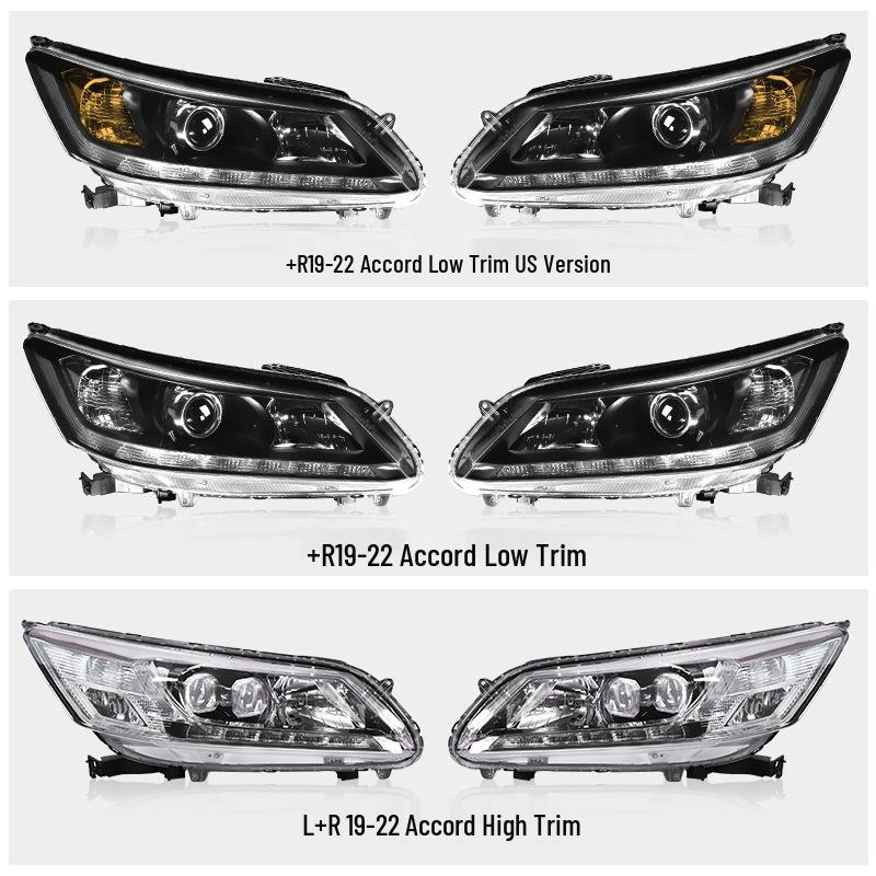 Compatible Headlight Assembly for 2013-2015 Honda Accord - 9th Gen, All Trims, Original Front Headlights