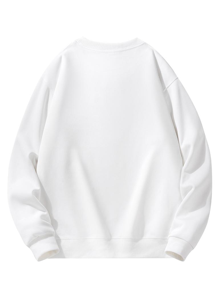 New Men's Halloween Themed Print Crew Neck Sweatshirt, Loose Fit Casual Pullover Top