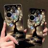 Shining Fantasy Tree Butterfly Pattern Case For Xiaomi Redmi Note 14 13 Pro 5G 4G 12 11 Funda Xiaomi 14T 13T 11T Pro Leather Texture Silicone Cover