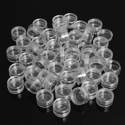 50 Stück 5g Probe Klarer Creme Tiegel Mini Kosmetikflaschen Behälter Transparenter Tiegel Für Nagelkunst Kleine Klare Dose Dose Für Balsam