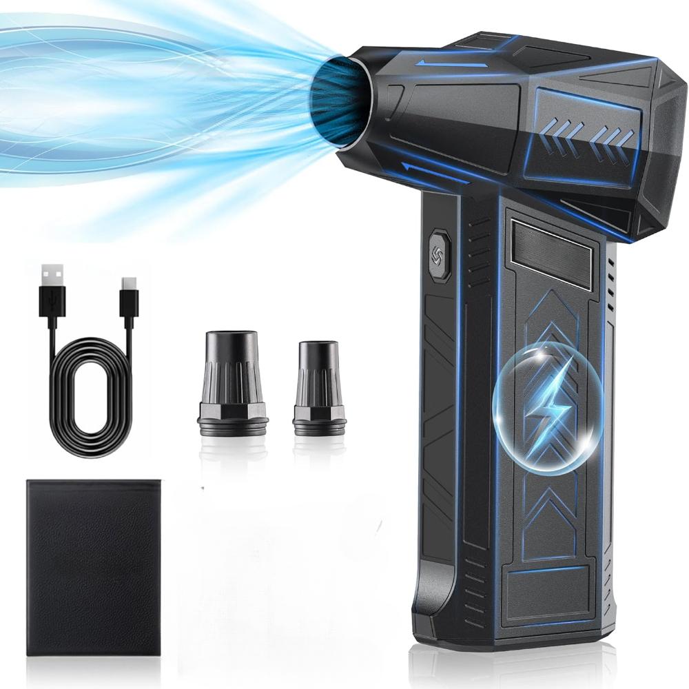 

130000 об/мин Мини Электрический Воздуходувка 3 Регулируемые Скорости Турбо Реактивный Вентилятор Ручной Бесщеточный Воздушный Пылесос Клавиатуры Домашняя Уборка Снега Battery Powered