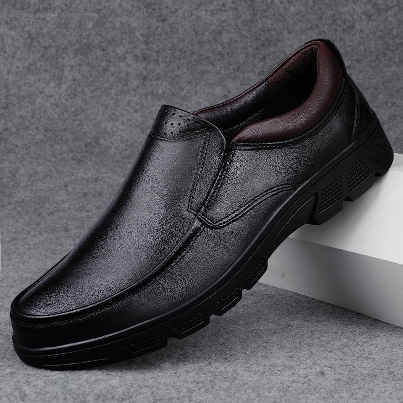 Fashion Fashion Genuine Leather Mens Shoes Business Casual Men Boat Shoes Classic Comfortable Male Sneakers Soft Office Outdoor Footwear