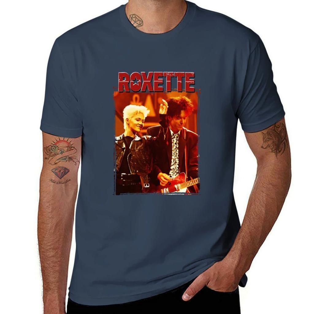 Roxette Tshirt Casual Basic Short Sleeve Tshirt