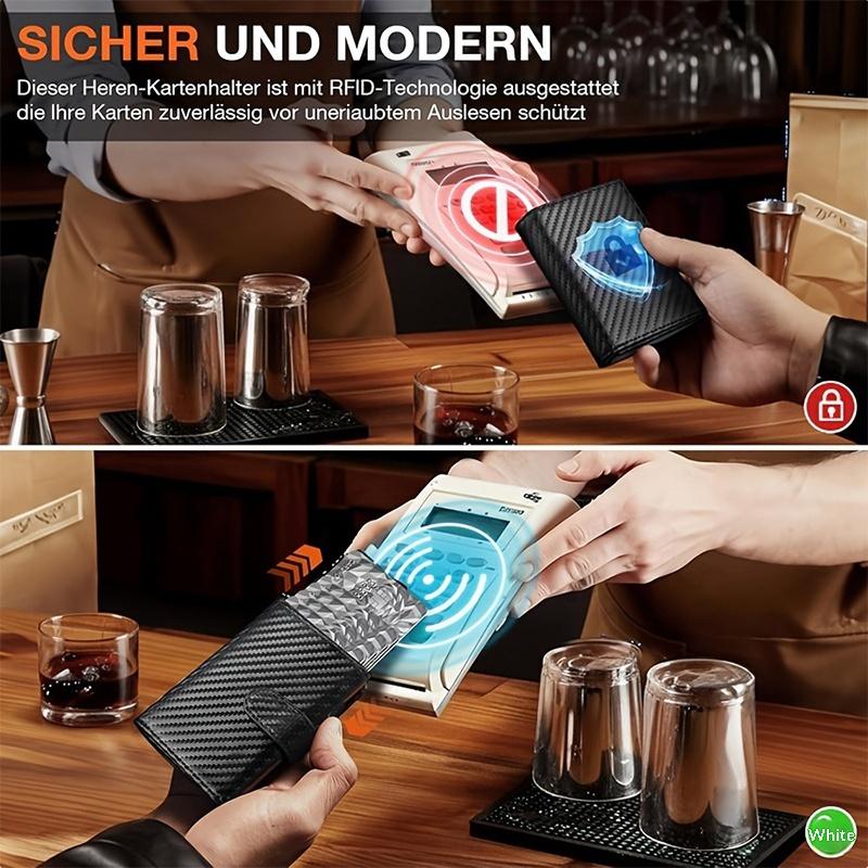 1Pcs Multifunctional Small Credit Cards Wallet Men'S Wallet With Coin Case Rfid Protection Slim Purse Card Bag