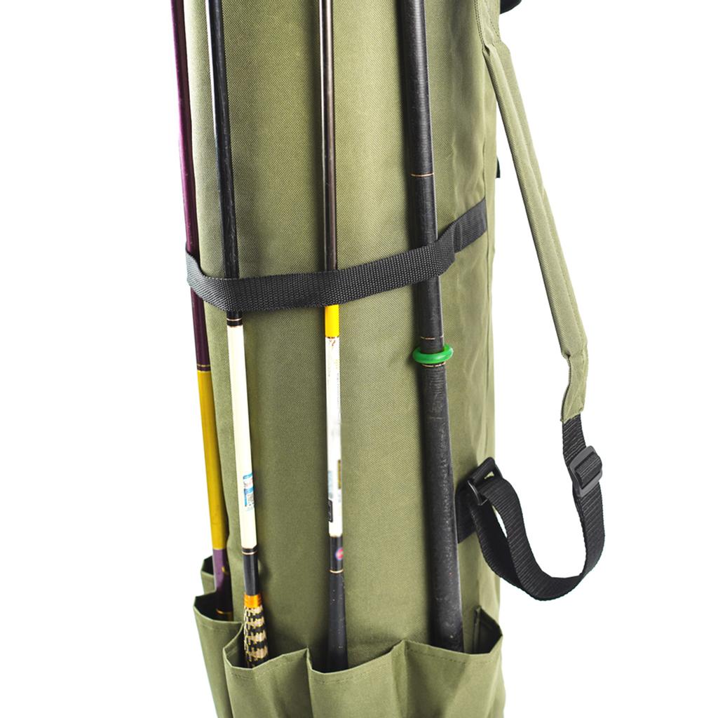 Sac de Tackle pour Canne à Pêche Grande Capacité Sacs de Rangement pour Cannes à Pêche Filet de Pêche Sac de Transport pour Cannes à Pêche de Voyage Étui Portable pour Canne à Pêche pour Pêcheur
