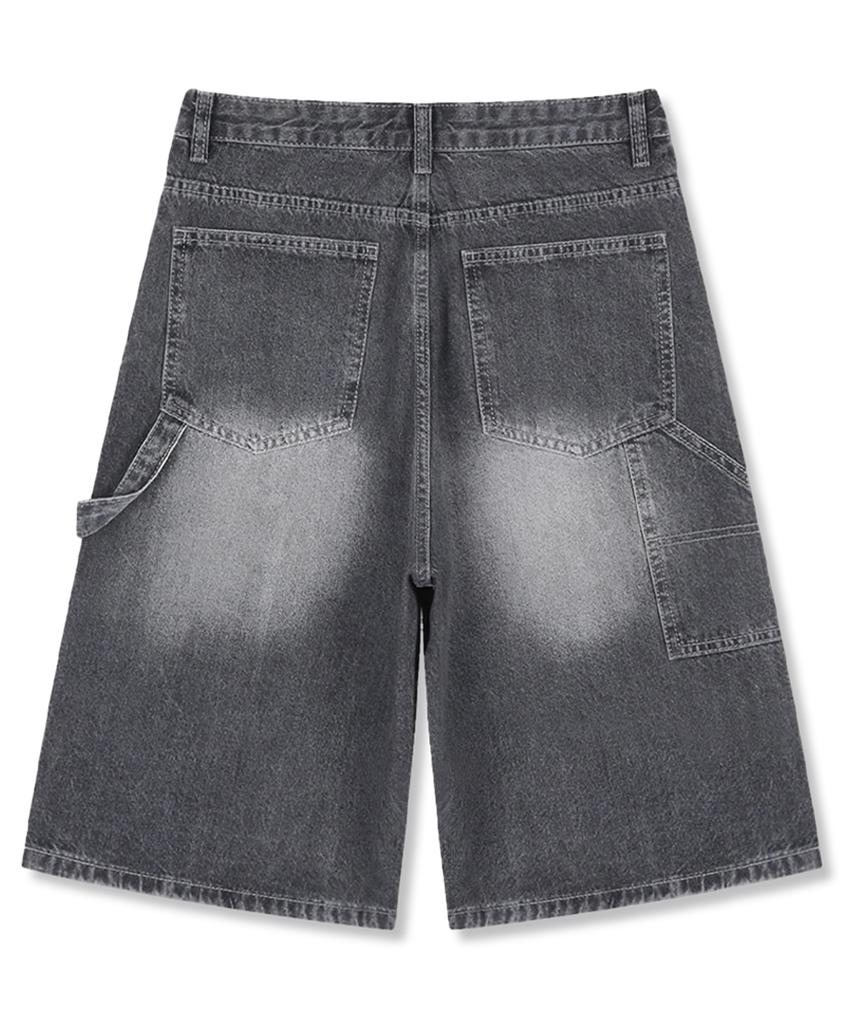 NTET Urban Carpenter Bermuda Denim Pants (Gray)