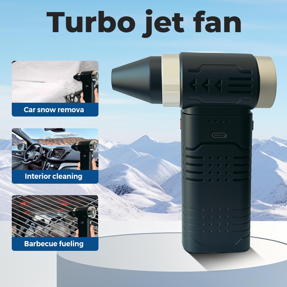 

Высокоскоростной турбовентилятор 130000 об/мин Мощный воздуходув Бесщеточный двигатель Турбовентилятор Скорость ветра 52 м/с 10000 мАч Мощный воздуходув чёрный