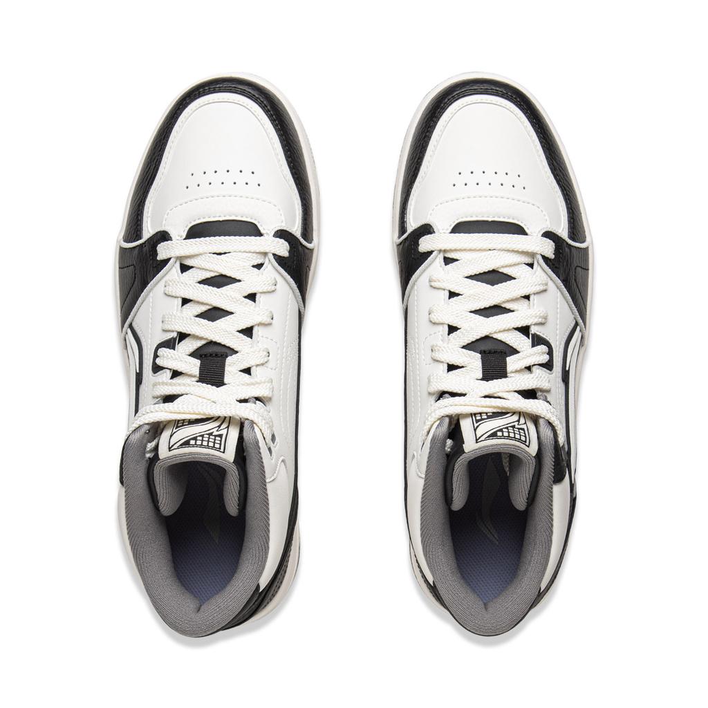 Li Ning Tianji HI Slip Resistant Cushioning Abrasion Resistant Height Increasing Mid top Skateboard Shoes Men's Black AGCV339-5