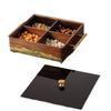 Chinese Wooden Dried Fruit Plate High-end Snack Nut Plate Hotel Club Refreshment Plate Solid Wood Fruit Plate Storage Box