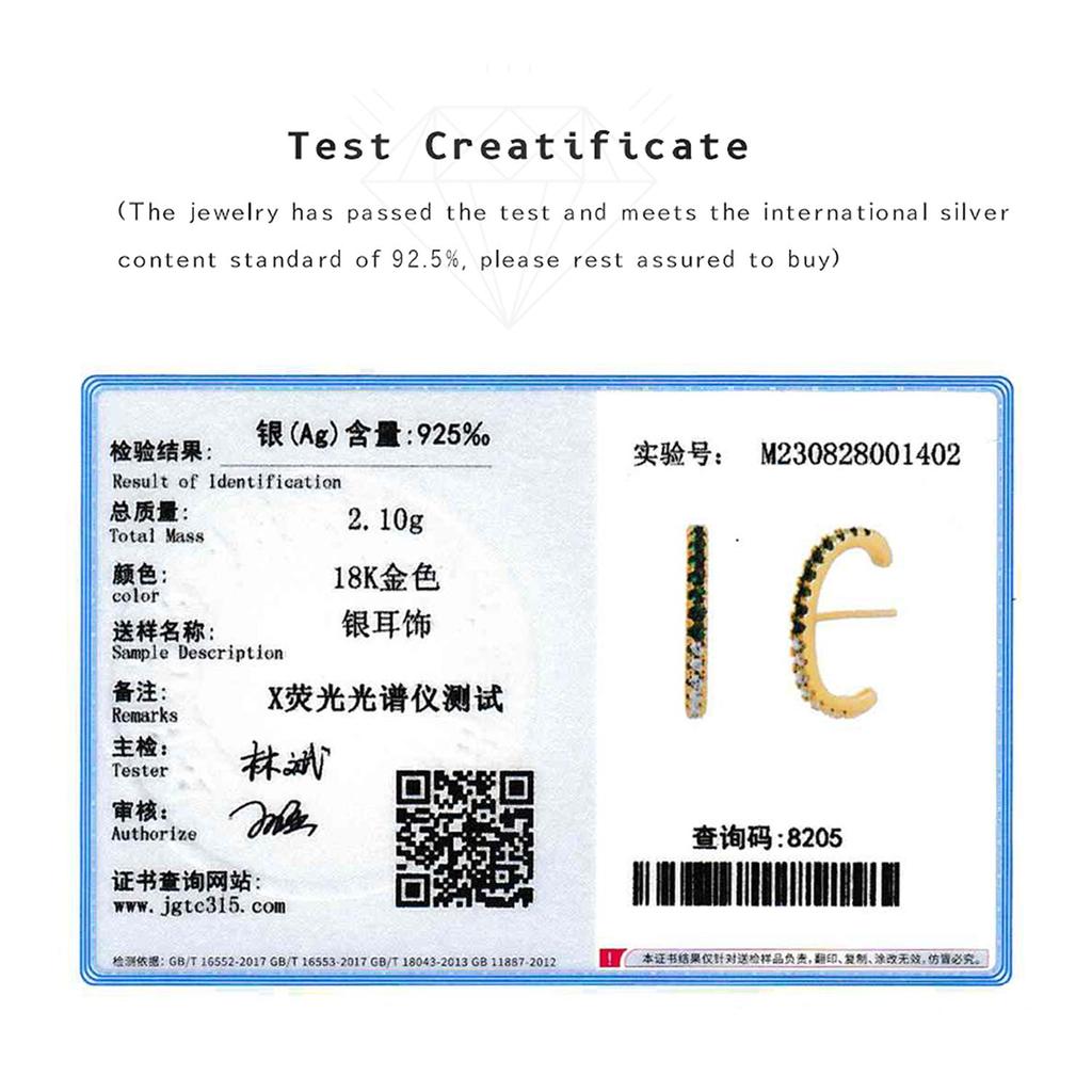 ANDYWEN 925 Sterling Silver Gold Red Green Stud Earring Line Piercing Women Fine Jewelry Rock Punk