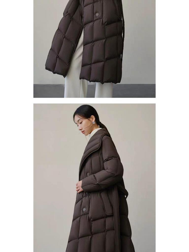 Yu Yan Women's 2025 High-End Long Goose Down Winter Coat - Elegant, Thick, and Stylish