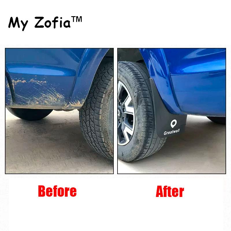 For GWM Great Wall Poer KingKong 2023 2024 2025 Car Mudflaps Mud Flaps Fender Front And Rear Wheels Splash Guard Protection