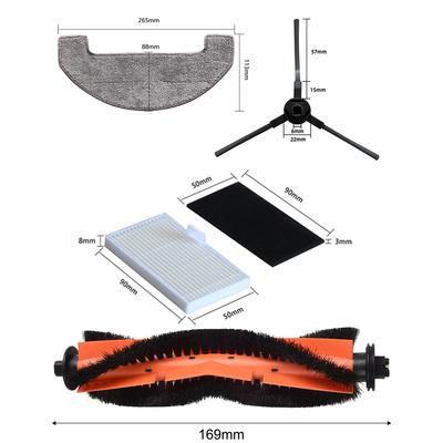 For MONSGA MS1 MAX Robot Vacuum Spare Parts Kit – Main Brush, 2 Side Brushes, 2 Filters, 2 Mop Cloths, 2 Dust Bags