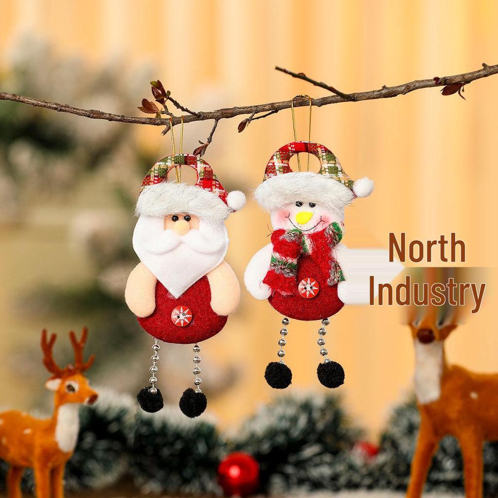 Colorful Doll Hanging Black Ball Pendant Christmas Tree Ornament