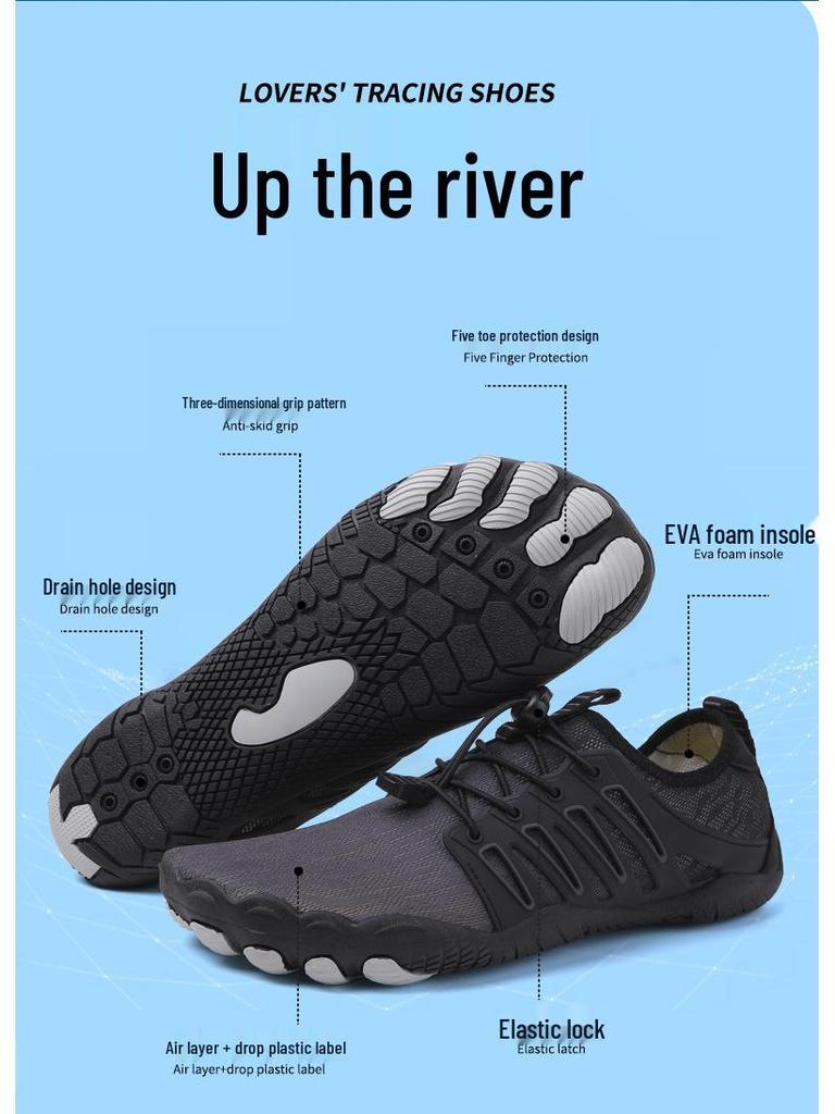 New Cross-Border Summer Five-Finger Outdoor Shoes for Rock Climbing, Hiking, Beach Sports, Trekking, and Swimming