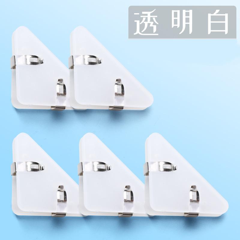 30Pcs Transparent Triangle Corner Clips Plastic Colored Paper Clamps For Office School Test Document Organizing File Fixed Clips