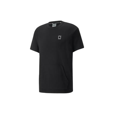 Solid Color Crew Neck Short Sleeve T-Shirt Men Tops Black 534192-02