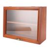 Wood Desktop Organizer Freestanding Wooden Display Shelves Desktop Display Cabinet for Mini Figures Cosmetics