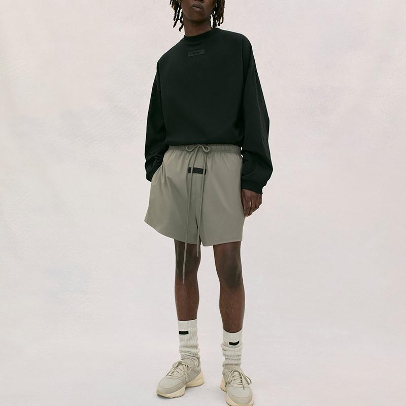 Fear of God Essentials Long-Sleeve Tee Black Men Tops 125SU244200F
