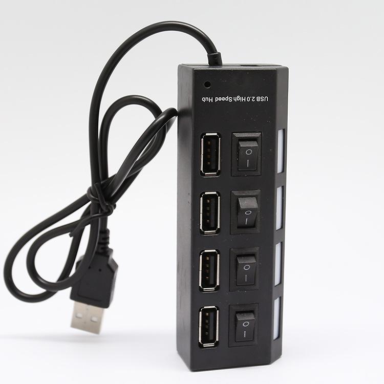 4-Port USB Hub Power Strip Style Splitter