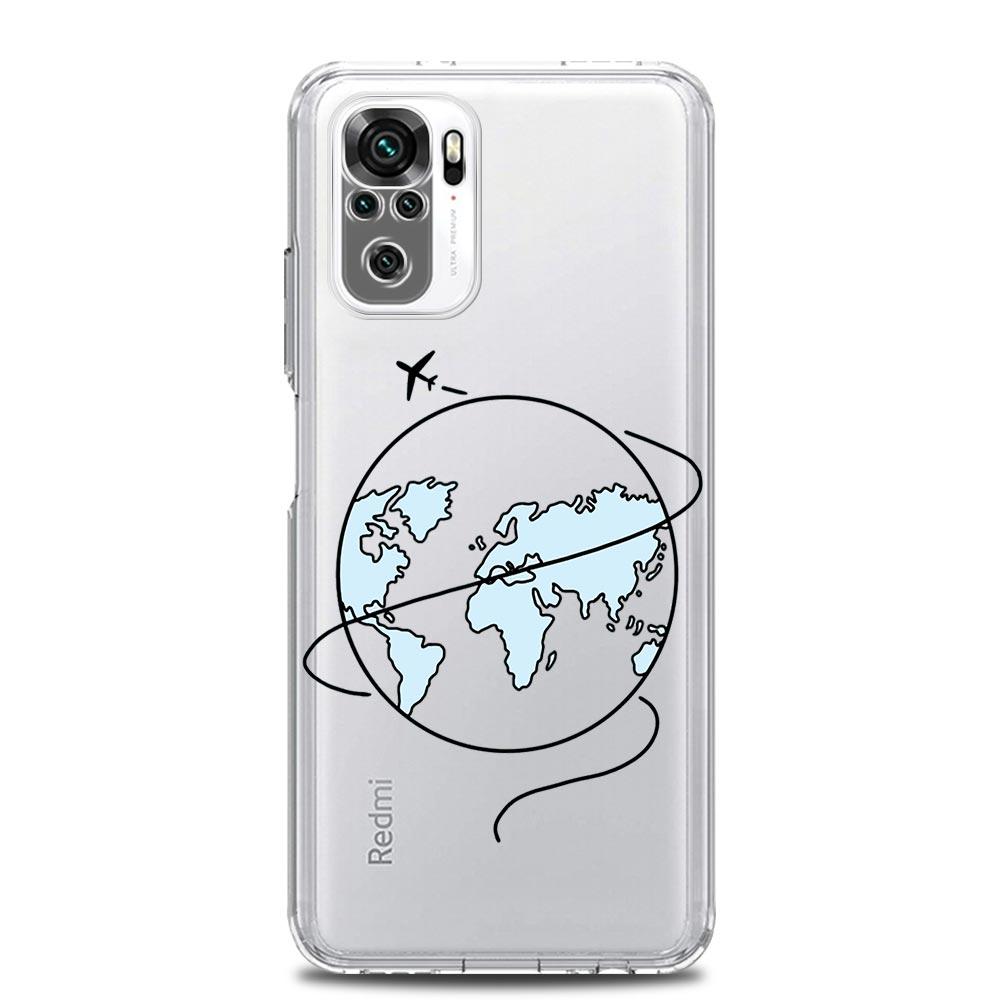

Fashion Planes World Map Travel Phone Case For Xiaomi Redmi Note 12 5G 9S 9 8 10 11 Pro Plus 4G 9T 8T 10C 9C 9A 7 Clear Cover Redmi Note 11