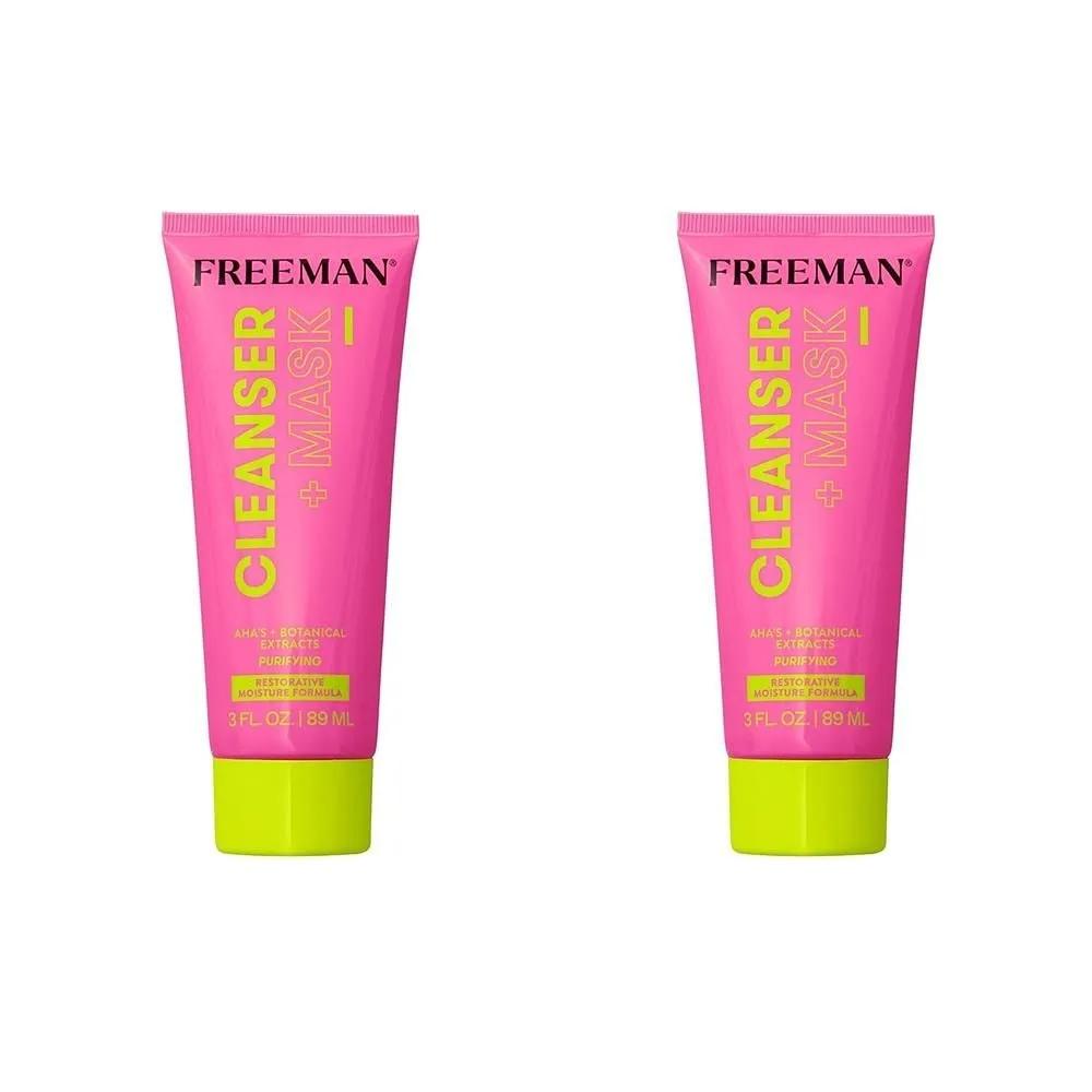 Freeman Facial Cleanser 89ml 2-Pack Freeman Restorative Facial Cleanser + Mask, Moisturizing & Purifying