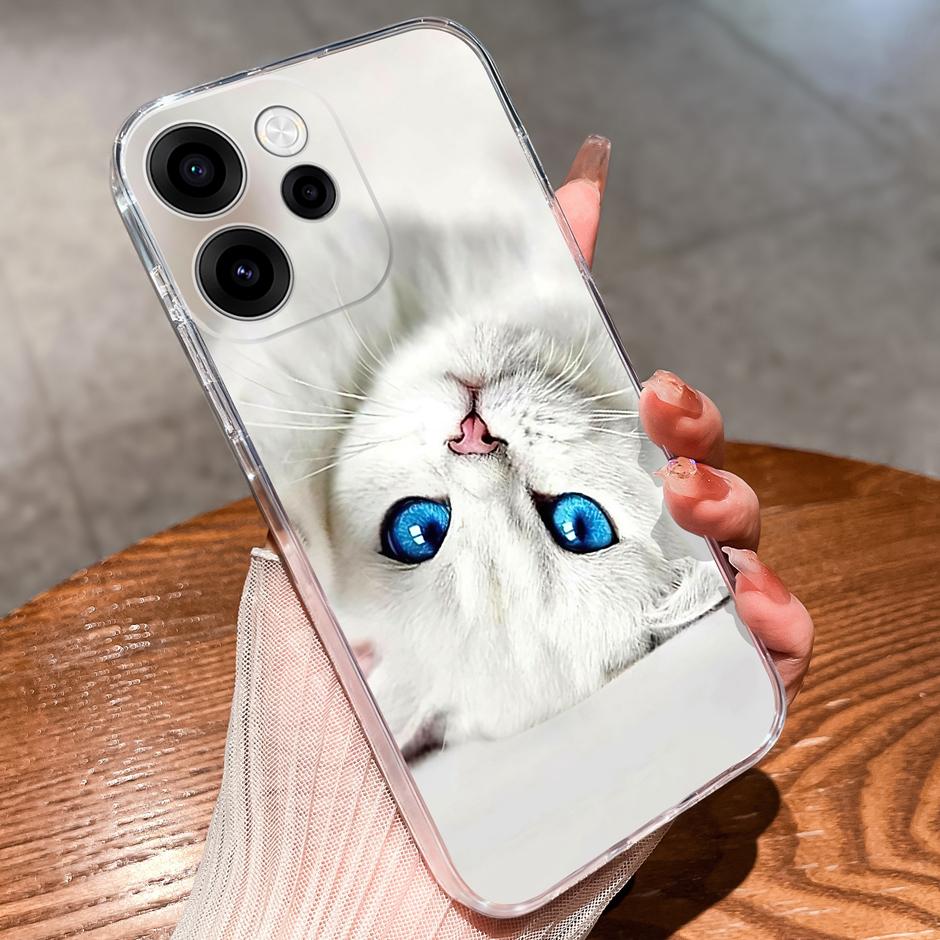 Cases For OPPO Reno15 15F 15Pro Cute Girl Love Heart Lightweight Simplicity Soft Transparent Housing For Reno 15F 15 Pro Capa
