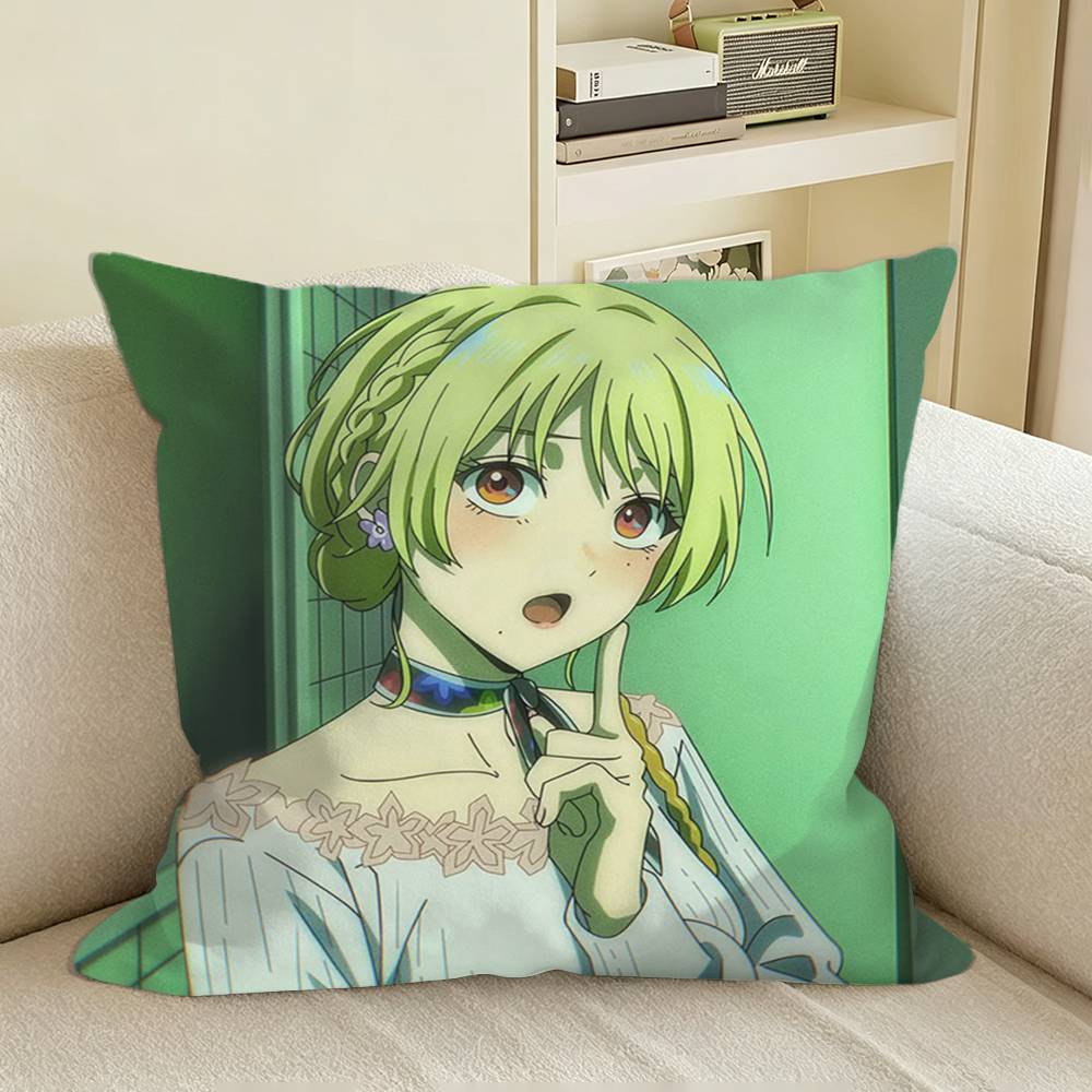 Anime Marriagetoxin Mei Kinosaki Square Sofa Pillow Cover Solid Color Living Room Home Decor Cushion Case