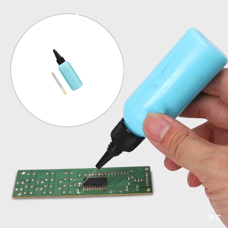 Anti Static Solvent Bottle with Needle Dispenser for Loading Adhesive Adhesive Liquid Soldering Rosin Bottle Repair
