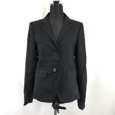 Made In Japan Tailored Jacket 4 L-XL Women Black Fully Lined Single Jacket(USED)