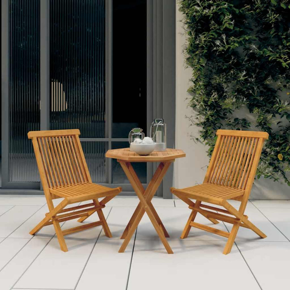 Ensemble à manger de jardin 3 pcs Bois de teck massif