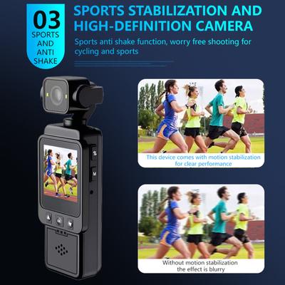 1080P WiFi HD Handheld Sports Camera Wireless Transmission Portable Pocket Camcorder 270° Rotation for Safety Work Guard Travel