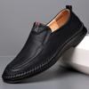 2025 Spring and Autumn New Men's Daily Casual Leather Shoes Men's Soft Leather Soft Sole Hand Stitching Men's Shoes 9871