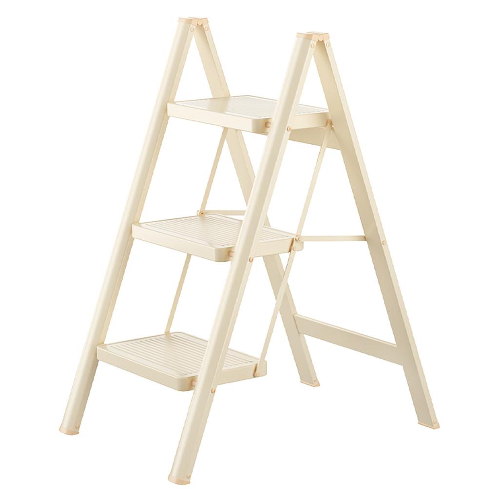Stepladder, 3 Tiers,  Foldable, Aluminum, Ladder, Load Capacity 330.7 Lbs