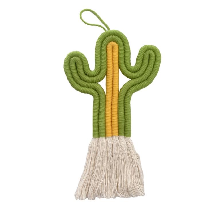 Teenager's Home DecorCactus-shape Wall Ornament Nordic Woven Wall Art Bohemian