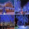 HUIHUADULED Solar LED Meteor Shower String Lights